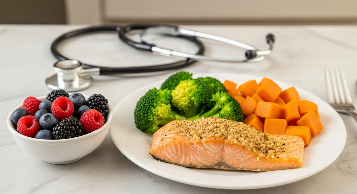 Heart-healthy recovery meal with salmon